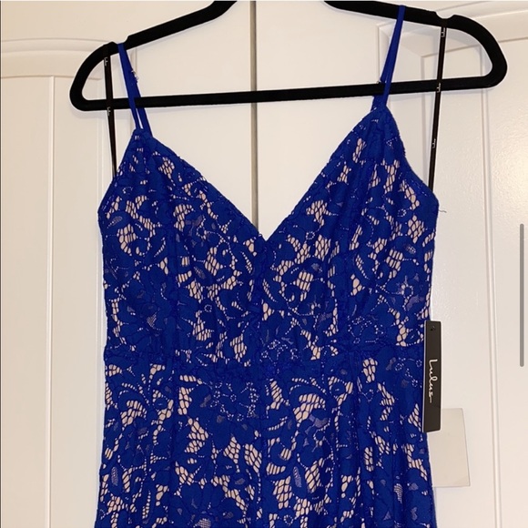 Lulus One Wish Royal Blue Lace Midi Dress - Picture 7 of 11